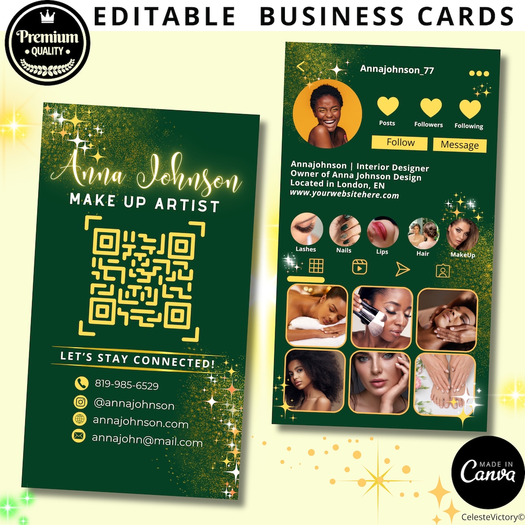 Ig Cards Ig Template IG Template Business Card IG Etsy
