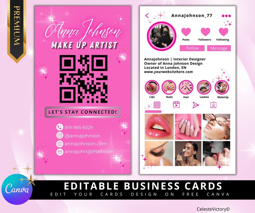 Ig Cards Ig Template IG Template Business Card IG Etsy