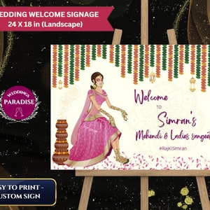 Mehendi Welcome Sign | Henna Welcome Sign | Mehendi Sign | Marigold Welcome Sign| Digital Printable Mehndi Sign | Henna Party Sign | Decor