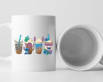 Taza inspirada en dibujos animados, taza de puntada, taza de regalo, taza de dibujos animados,