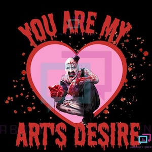 Terrifier Art the Clown Art's Desire PNG Arquivo SVG para Download Instantâneo Dia dos Namorados