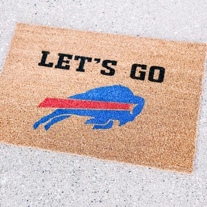 Let's Go Buffalo Doormat, Let's go buffalo doormat, Buffalo bills doormat, Buffalo ny doormat, bills doormat, Buffalo ny decor, buffalo