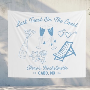 Personalized Beach Bachelorette Party Banner: Coastal Girls Weekend Backdrop