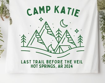 Personalized Camp Bachelorette Banner: Custom Glamping Party Decor