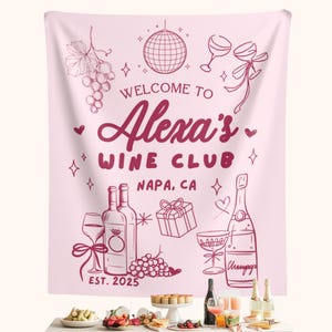 Wine Bachelorette Party Decor, Vino Before Vows Personalized Bachelorette Sign, Bride On Cloud Wine Club Theme, Napa Winery Bachelorette