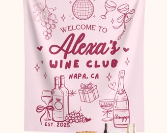 Personalized Wine Bachelorette Party Banner: Vino Before Vows Decor