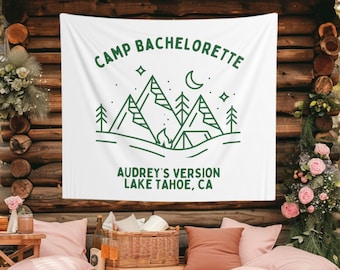 Personalized Camp Bachelorette Party Banner: Custom Glamping Decor