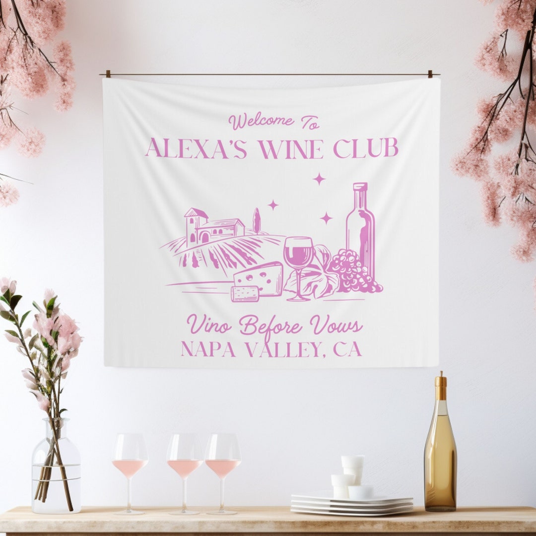 Wine Tasting Bachelorette Party Decor, Vino Before Vows Personalized ...