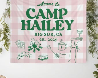 Camp Bachelorette Banner: Retro Gingham Picnic Decor
