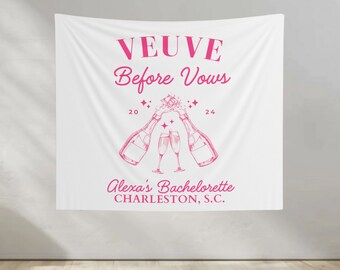 Personalized Veuve Before Vows Bachelorette Party Banner