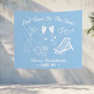 Coastal Bachelorette Banner: Personalized Beach Party Backdrop