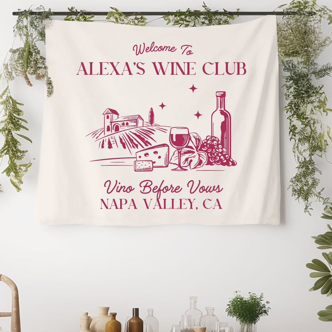 Personalized Wine Tasting Bachelorette Banner: Vino Before Vows Decor ...