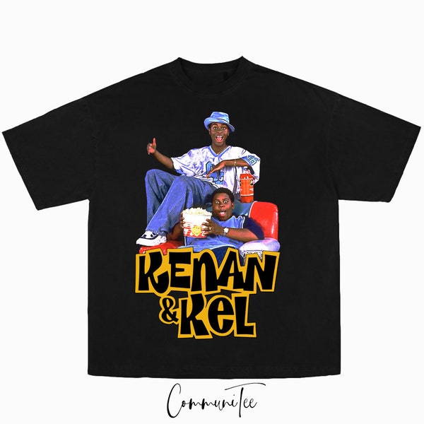 Kenan & Kel Sitcom Comedy Show Rap Rock Tee Big Face Head Vintage Style Graphic Hip Hop 90s T-shirt