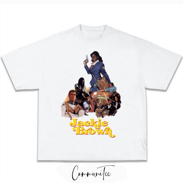 Jackie Brown Pam Grier Movie Film Rap Tee Big Face Head Vintage 70s 90s Style Graphic Bootleg Hip Hop T-shirt