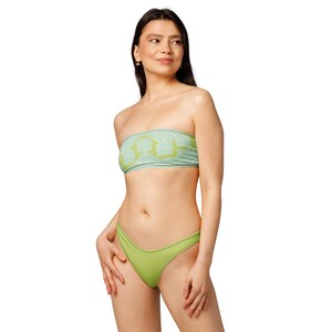 2-Piece green women swimwear, trendy classy swimsuit Recycled bandeau bikini