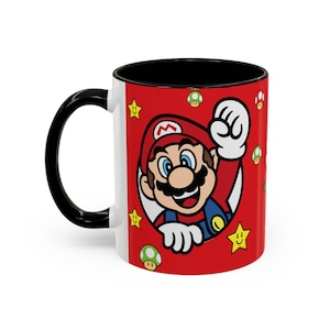 Personalized Super Mario Mug: Custom Name & Color, Gamer Gift