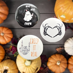 Halloween buttons fun for Pharmacy/Veterinary/Nurse/Xray,etc.