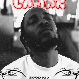 Aesthetic Kendrick Lamar Artist Poster for Good kid, M.a.a.d City Album High Quality A4 A3 image 2