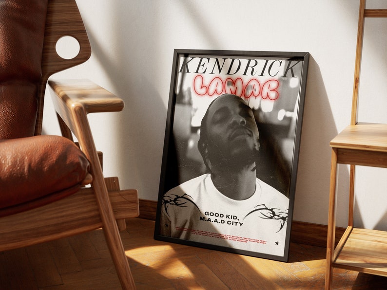 Aesthetic Kendrick Lamar Artist Poster for Good kid, M.a.a.d City Album High Quality A4 A3 image 1