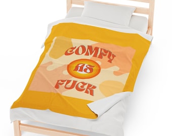 Funny blanket for him funny saying blanket for bedroom gift for him funny blanket yellow color blanket soft