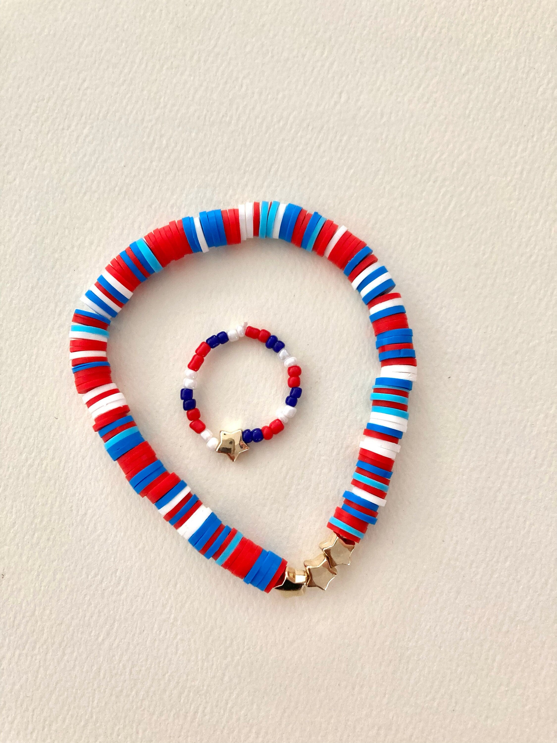 Red, White, & Blue Polymer Clay Bead Kit – Golden Thread, Inc.