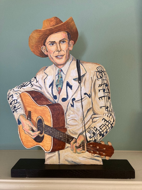Hank Williams Acrylic Painting on Wood: Country Music Art - Etsy