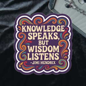 Jimi Hendrix Quote Sticker: vinylsticker psychedelische rock