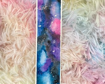 Hand Painted Galaxy Space Watercolor Bookmark