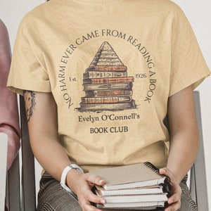 Evelyn's Book Club Shirt, Cozy Bookish Reading Tshirt, Brendan Fraser Fan, The Mummy Inspired Gift, Gift for Reader, Soft Gaming Tee, 90s