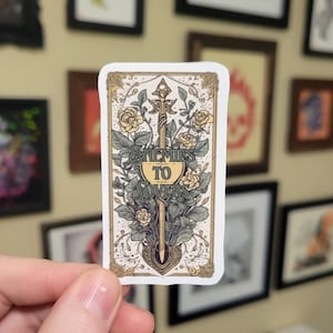 Adesivo Romance Trope Enemies to Lovers, Arte ispirata ai tarocchi, Amante del romanticismo, Regalo per fan dei libri romantici, Adesivo Romance Tarot, Kindle Addict