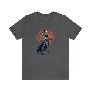 Lady Knight Unisex Tshirt, Cozy Game Night Shirt, Geeky Girl Gift, Dungeon Master Gift, Fantasy Book Fan, Gift for Reader, Comfy Reading Tee Asphalt