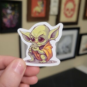 Cute Dice Goblin Sticker, DnD Accessories, Dungeon Master Gift, Geeky Girl Gift, Dungeons and Dragons Sticker, Dice Hoarder, Dice Collector