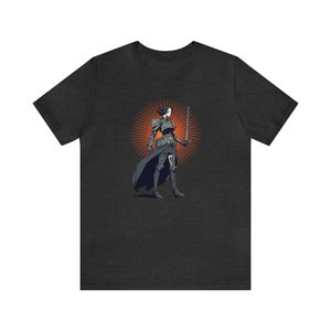Lady Knight Unisex Tshirt, Cozy Game Night Shirt, Geeky Girl Gift, Dungeon Master Gift, Fantasy Book Fan, Gift for Reader, Comfy Reading Tee Dark Grey Heather