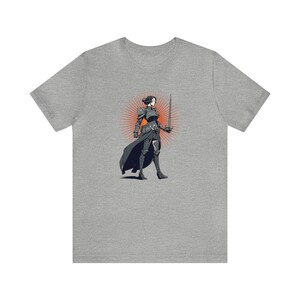 Lady Knight Unisex Tshirt, Cozy Game Night Shirt, Geeky Girl Gift, Dungeon Master Gift, Fantasy Book Fan, Gift for Reader, Comfy Reading Tee Athletic Heather