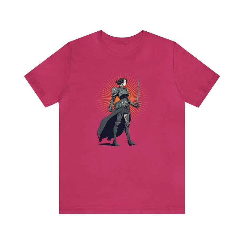 Lady Knight Unisex Tshirt, Cozy Game Night Shirt, Geeky Girl Gift, Dungeon Master Gift, Fantasy Book Fan, Gift for Reader, Comfy Reading Tee Berry