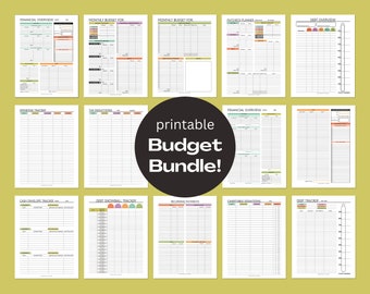 Printable Budget Planner Bundle: Modern Finance Tracker (PDF)