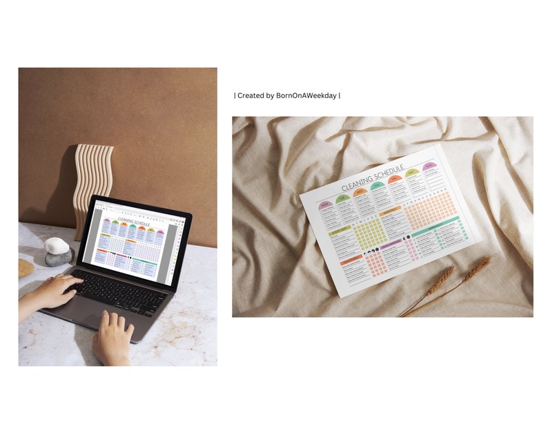 Editable Cleaning Planner: Checklist & Schedule (Digital Download PDF) image 6