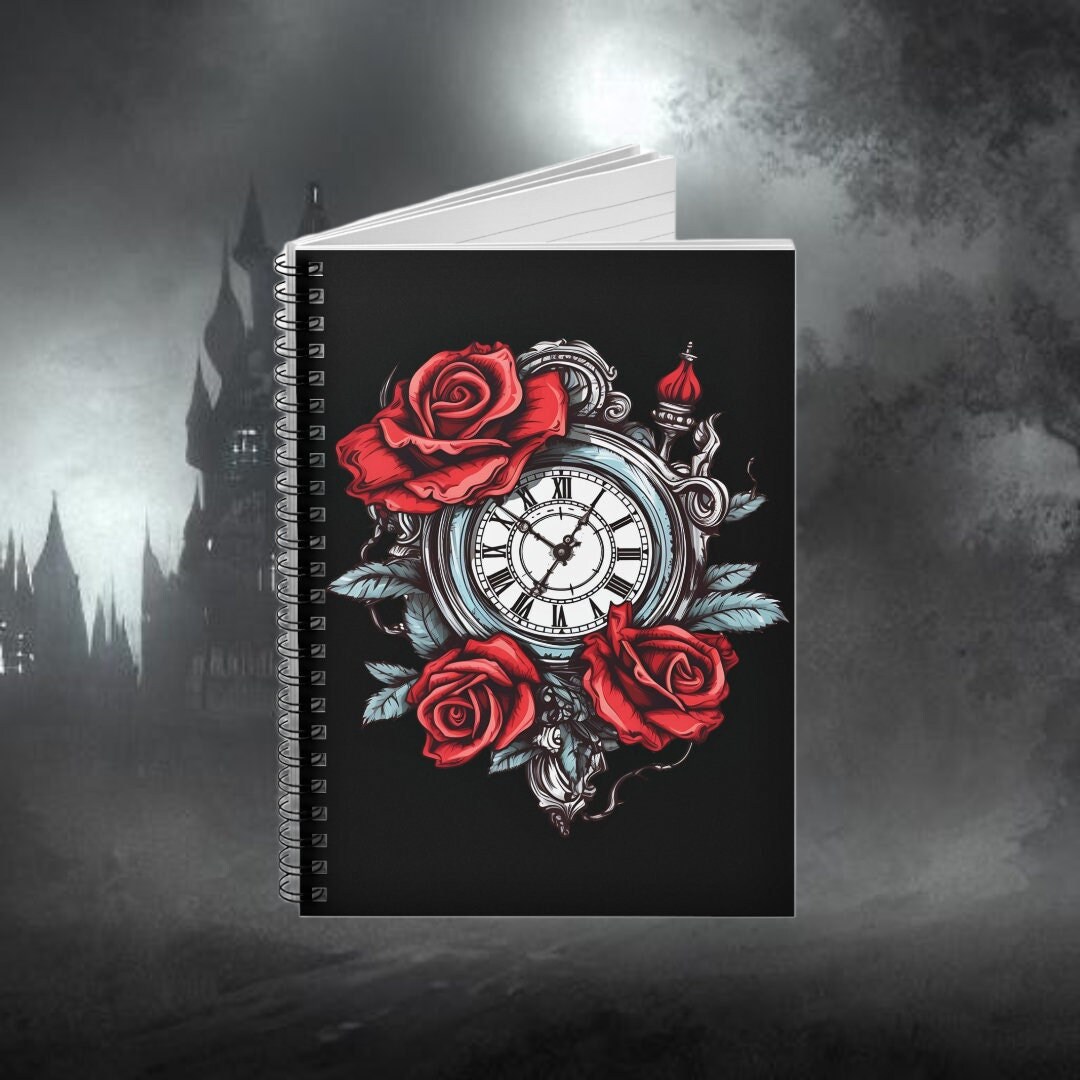 Spiral Notebook Goth Journal Cute Notebook Goth Notebook Dark Etsy