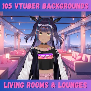 105 Vtuber Backgrounds, Living Rooms & Lounges, Vtuber Backdrop, Stream Background, Zoom Background, Twitch Background, Anime Background