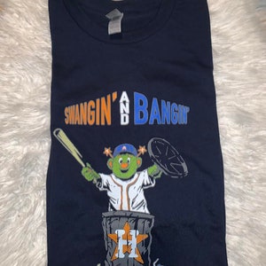 WishfulInkingLLC Swangin' & Bangin' H-Town Houston Baseball Bang Novelty Classic Dri-Power Unisex Adult Shirts Tshirts Tees T-shirts - Made in USA