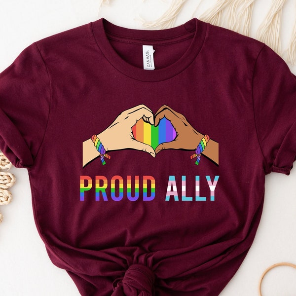 Proud Ally Shirt, LGBTQ Shirt, Pride Month Shirt, Rainbow Pride Shirt, Ally Pride Outfit, Equality Shirt, Trans Ally Shirt, Queer Shirt