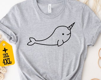 Unicorn Narwhal Shirt, Animal Shirt, Fish Shirt, Animal Lover Shirt, Narwhal Shirt, Gift For Animal Lover, Funny Animal Shirt