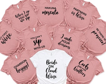 Wine Bachelorette Party Shirts, Custom Bachelorette Shirts, Hakuna Moscato, Wine Tasting Shirt, Funny Wine Shirts, Wine Theme Bachelorette