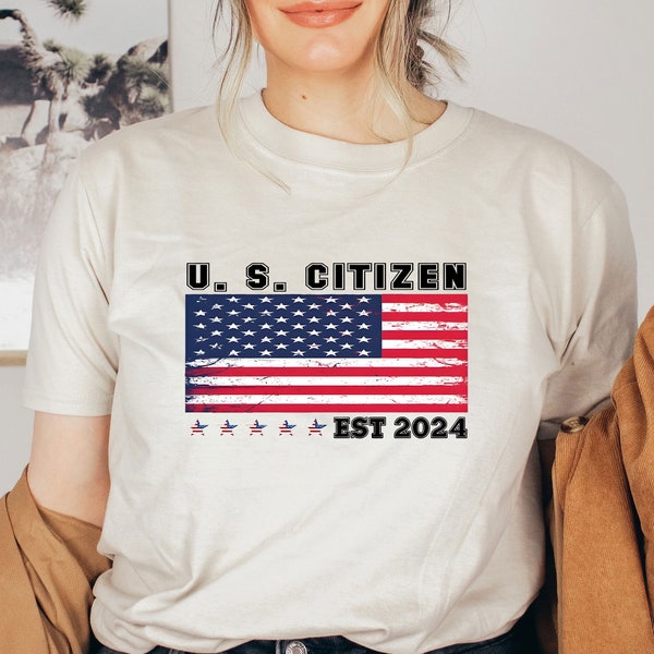 US Citizen 2024 Shirt, America National Conference Shirt, Citizenship Shirt, Naturalization Ceremony,Gift For New American,American Flag Tee