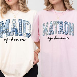Comfort Colors Bridesmaid Shirts, Bride And Bridesmaid Matching Shirts, Bachelorette Party Shirts, Maid Of Honor Shirt, Bridal Party Tee image 6