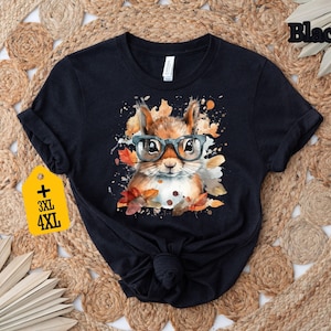Squirrel With Glasses Shirt, Animal Shirt, Cute Squirrel Shirt, Gift For Animal Lover, Funny Squirrel Shirt, Cool Shirt, Animal Apparel