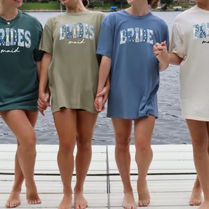 Comfort Colors Bridesmaid Shirts, Bride And Bridesmaid Matching Shirts, Bachelorette Party Shirts, Maid Of Honor Shirt, Bridal Party Tee image 8