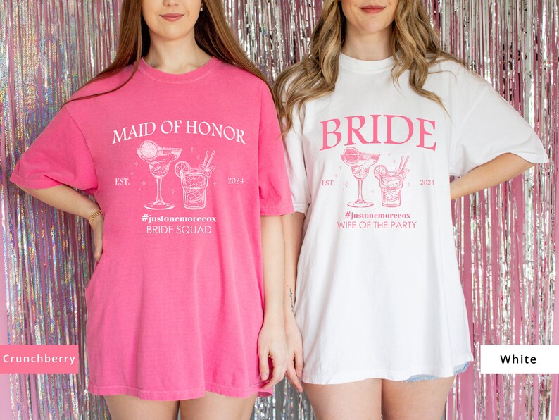 Comfort Colors Custom Bachelorette Party Shirts: Matching Bridal Party Gift afbeelding 3