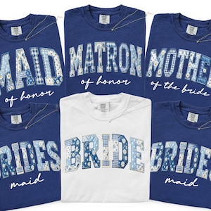 Comfort Colors Bridesmaid Shirts, Bride And Bridesmaid Matching Shirts, Bachelorette Party Shirts, Maid Of Honor Shirt, Bridal Party Tee image 1