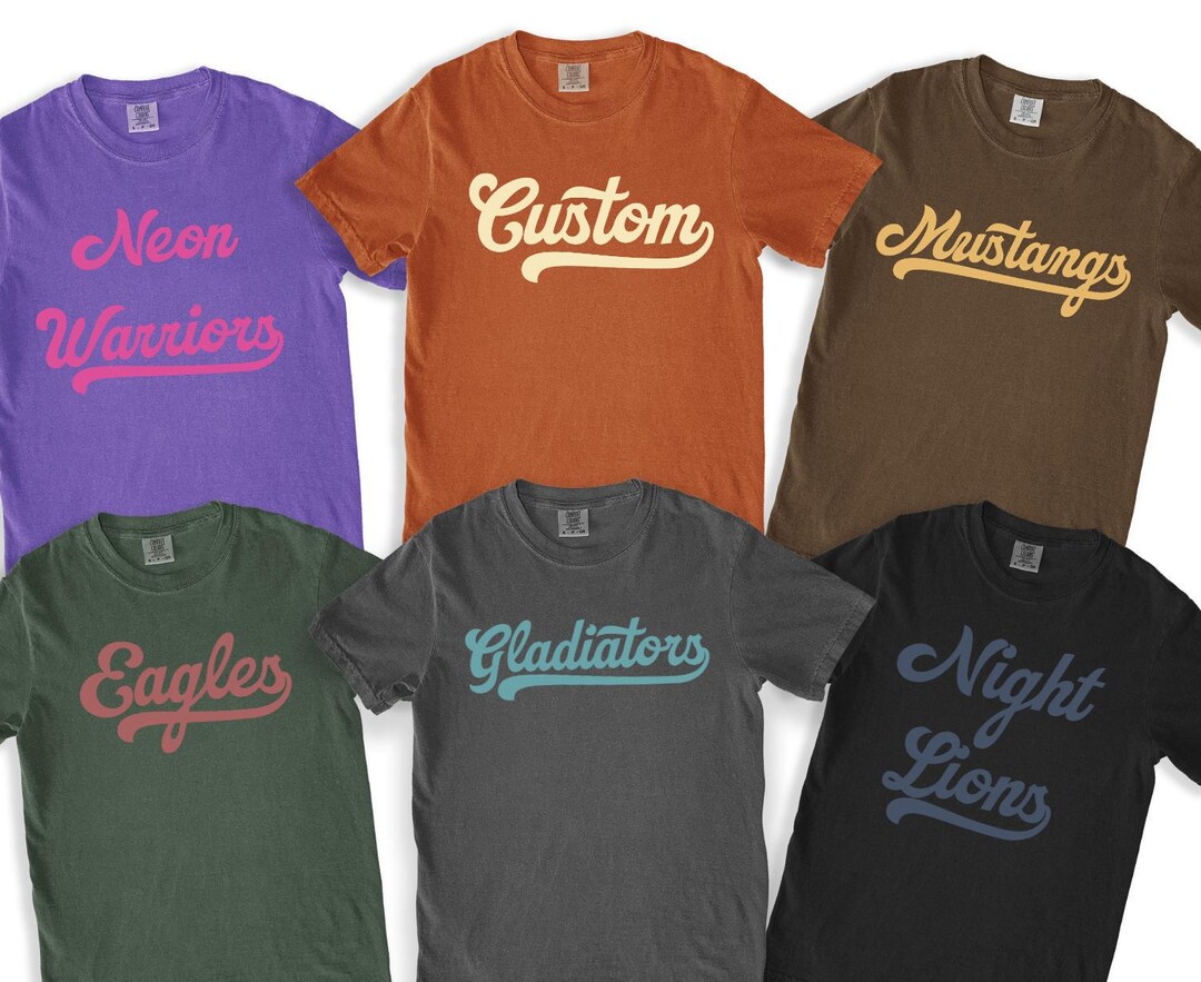 Comfort Colors® Custom Team Name Shirt, Personalized Club Shirt, School ...